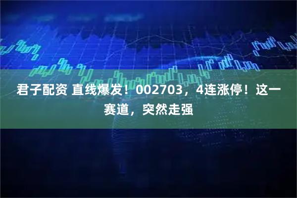 君子配资 直线爆发！002703，4连涨停！这一赛道，突然走强